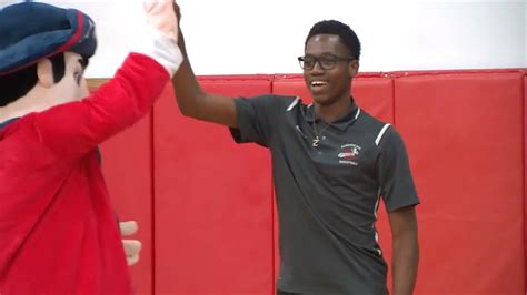 Student honored on National Speak Up For Service Day at American Senior High School